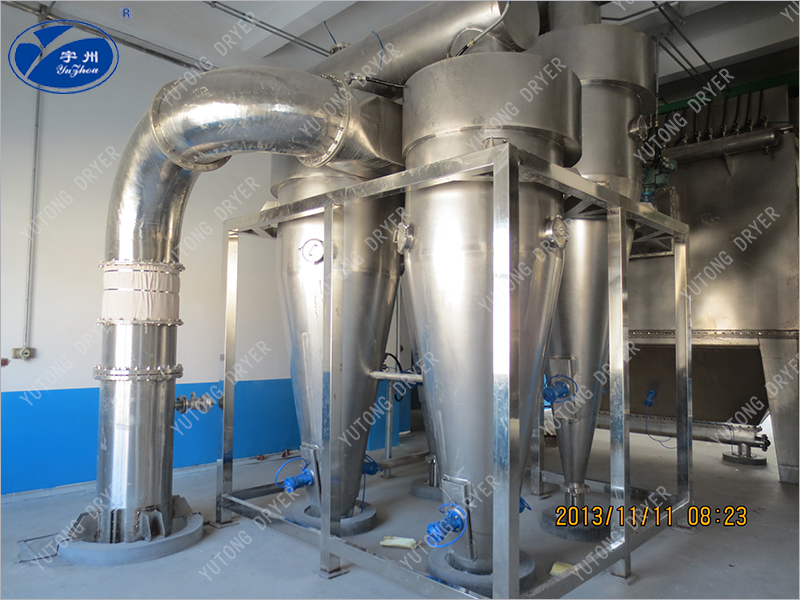 Polyvinylidene fluoride rotary flash dryer